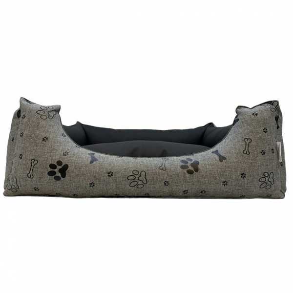 Pelech pro psy Foot Black 60cm x 50cm s matrací