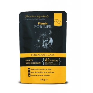 Fitmin for Life Cat kuřecí 85g kapsička